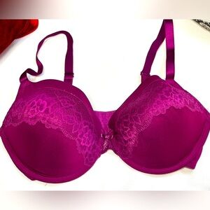 BRA Maidenform Self Expressions Purple Plum Everyday Push-Up Underwire Size 40D